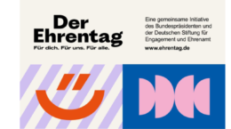Banner des Ehrenamtstages am 23.05.2026 mit Symbolen.
