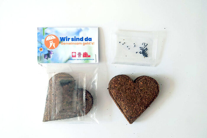 Webshopartikel Saatherz Vergiss mein Nicht